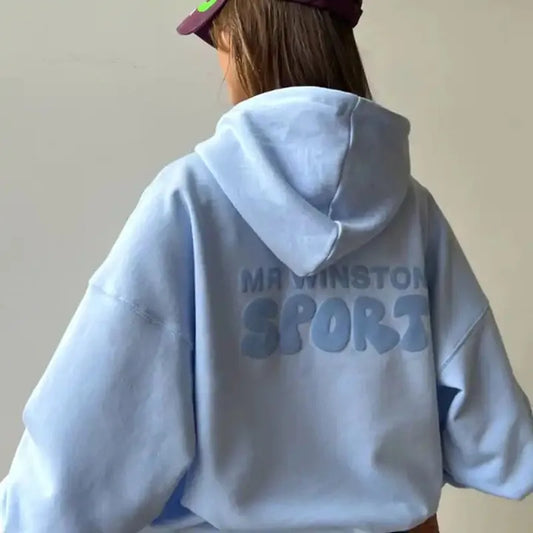 Chamois Leather Oversize Hooded Sweatshirt