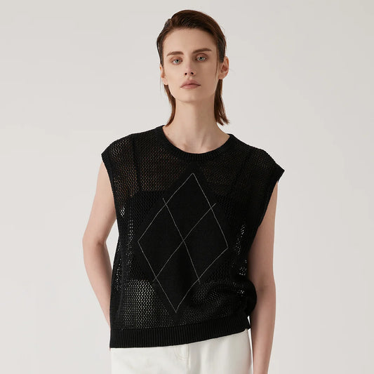 Luxury Linen Knitted Vest