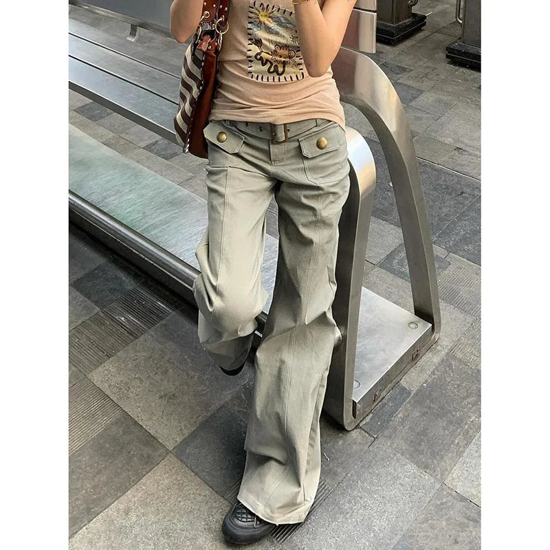 American Retro Loose Fit Wide Jeans