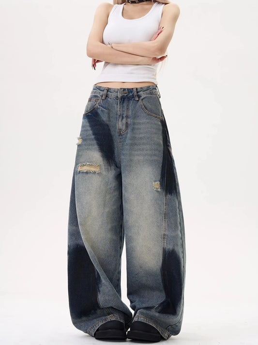 Star High Waist Wide Leg Jeans