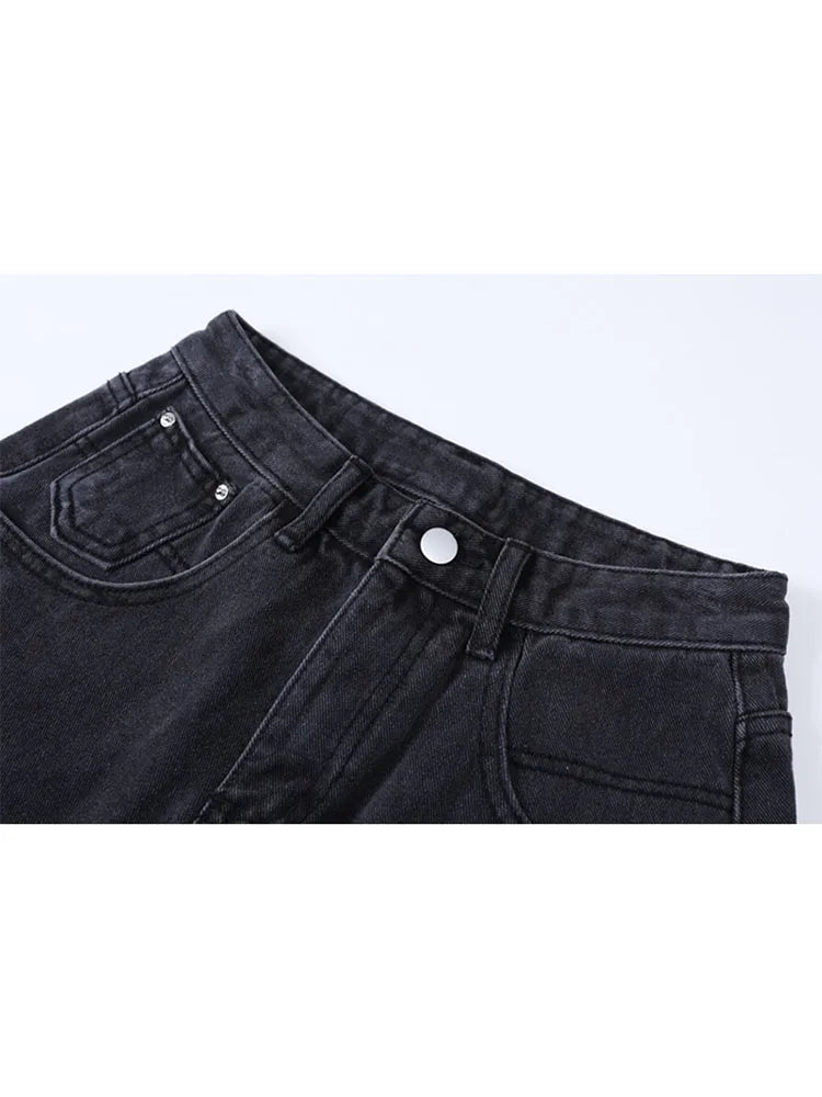 High Waist Loose Shorts Jeans
