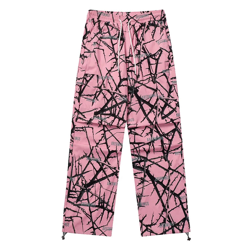 Pink Thorn Camouflage Cargo Pants
