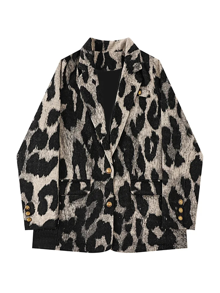 Stylish Leopard Print Winter Coat for Women