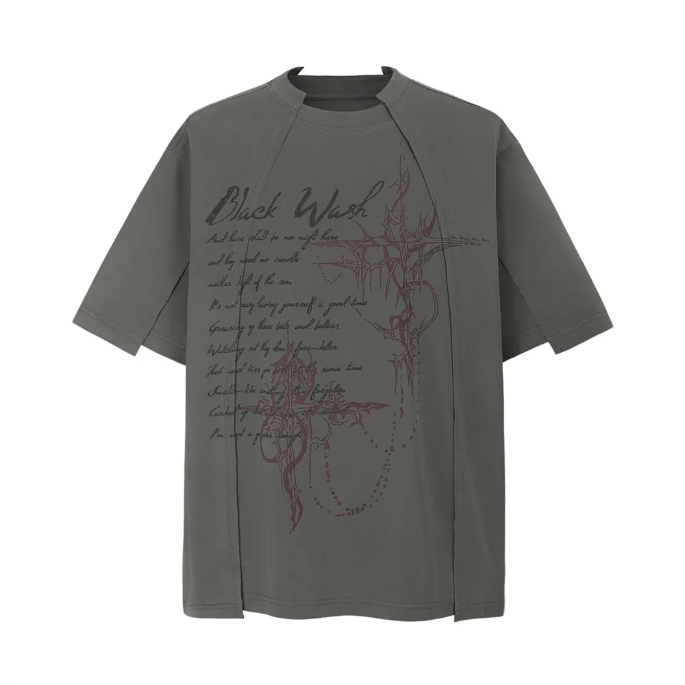Retro Totem Print Short Sleeve T-Shirt