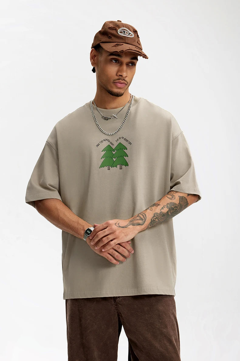 Heavyweight Pine Tree Puff Print T-Shirt