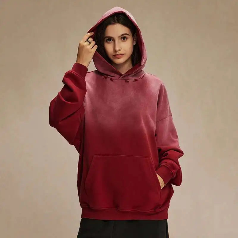 American Style Gradient Pullover Hoodies