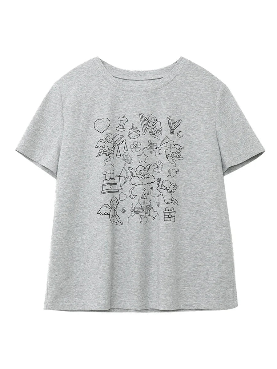 Stylish Printed O-Neck T-Shirt