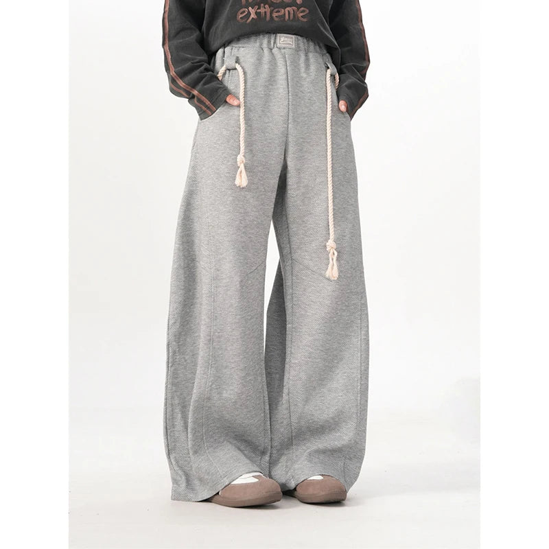 High Waist Wide Leg Lace Pants