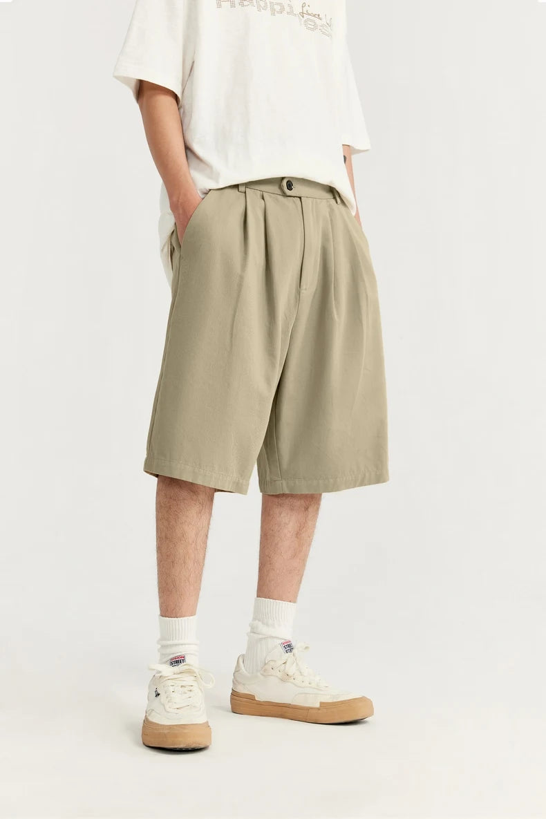 Pleated Inflation Trendy Casual Suit Shorts