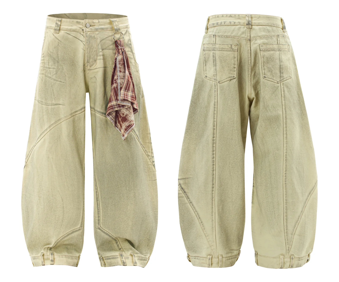 Bold Wide Leg Hip Hop Jeans