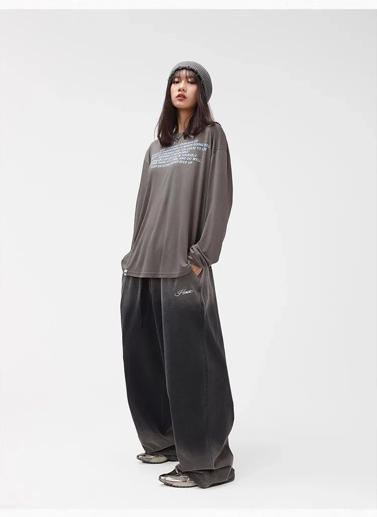Oversize Gradient Denim Hip Hop Pants