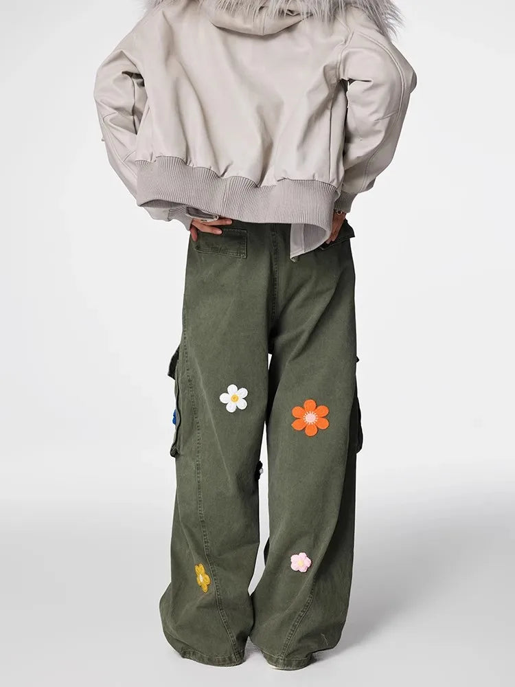 Vintage Multi-Pocket Overalls Jeans