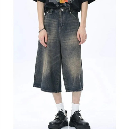 Retro Oversize Loose Denim Shorts Jeans