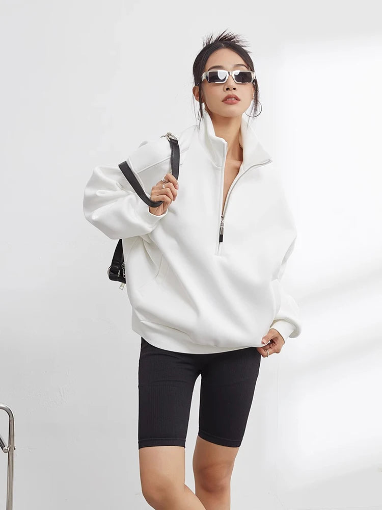 Cozy Half Zip Pullover Sweatshirt