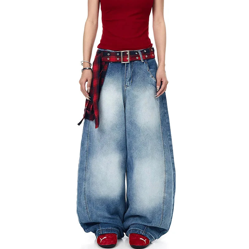 Light Blue Oversize Wide Leg Jeans