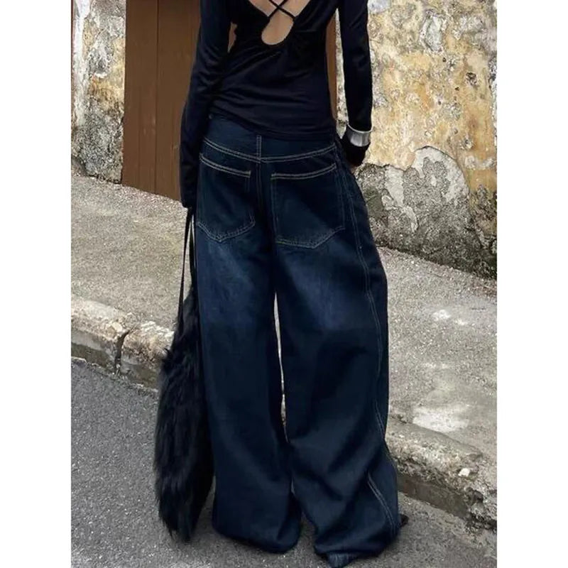 Baggy High Waist Blue Jeans