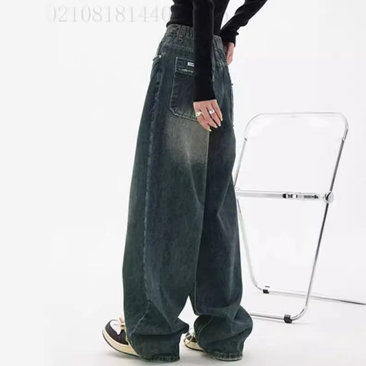 High Waist Wide Leg Denim Jeans
