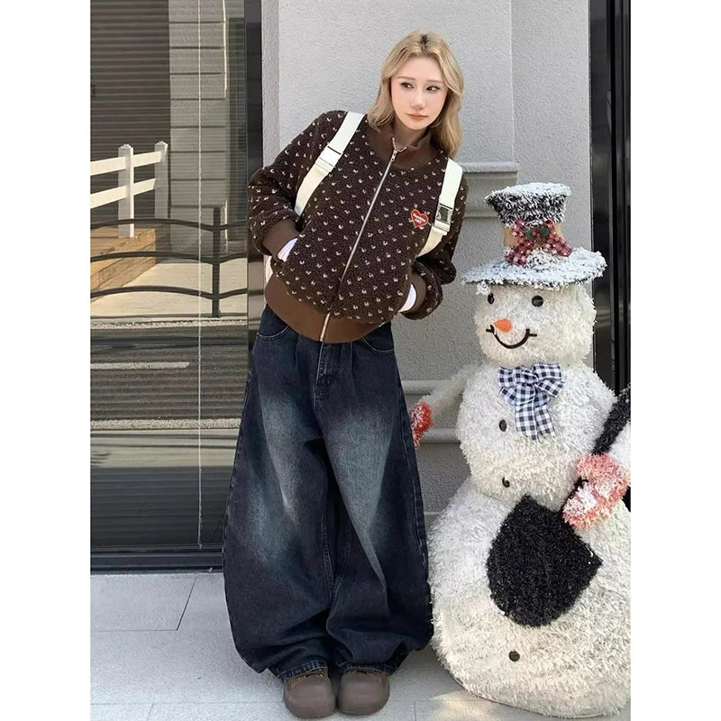 Vintage Waist Wide Leg Jeans