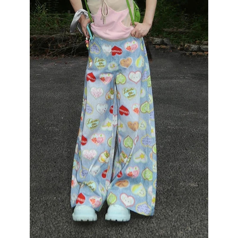 Vintage Blue Wide Leg High Jeans