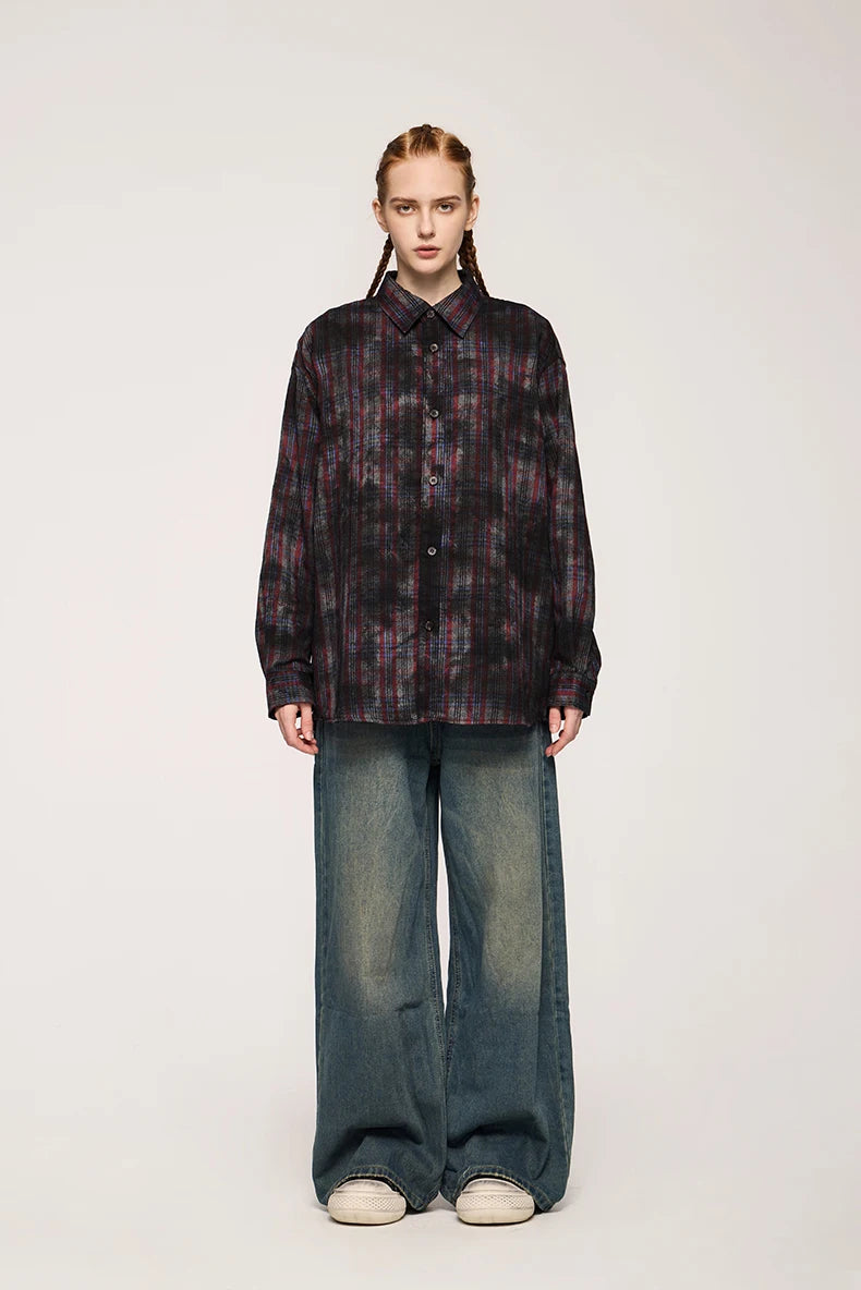 Plaid Checkered Loose Fit Wasteland Shirt