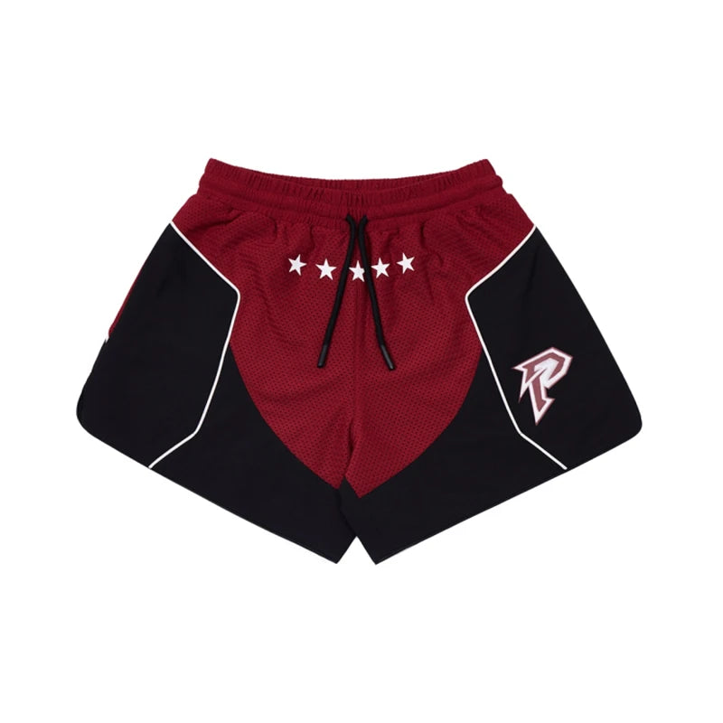 Stylish Color Contrast Splicing Casual Short