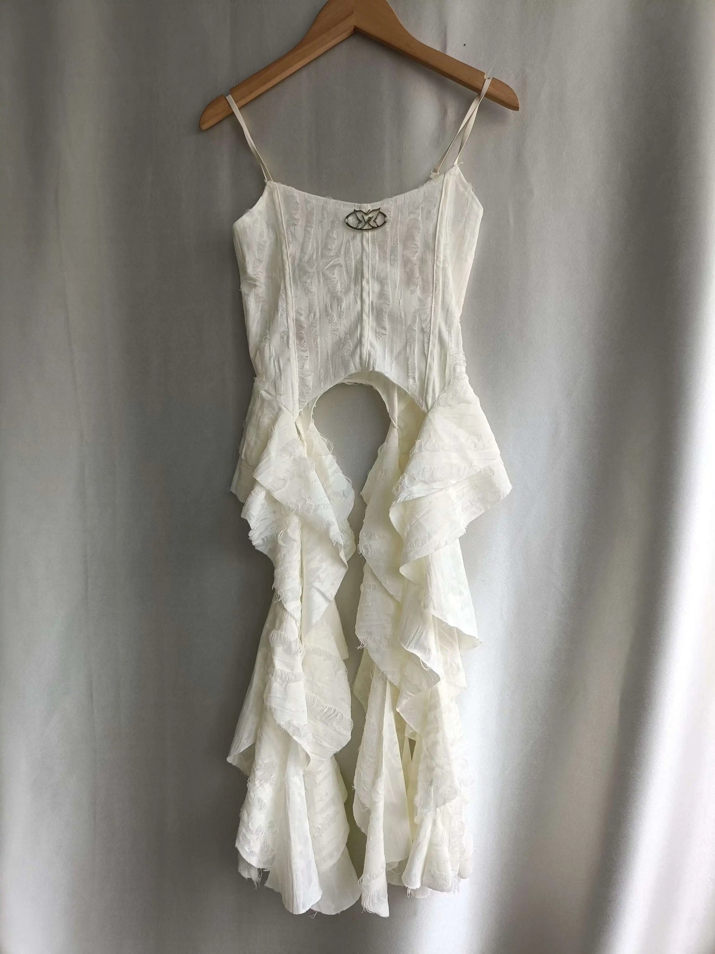 Ruched Satin Corset Crop Top
