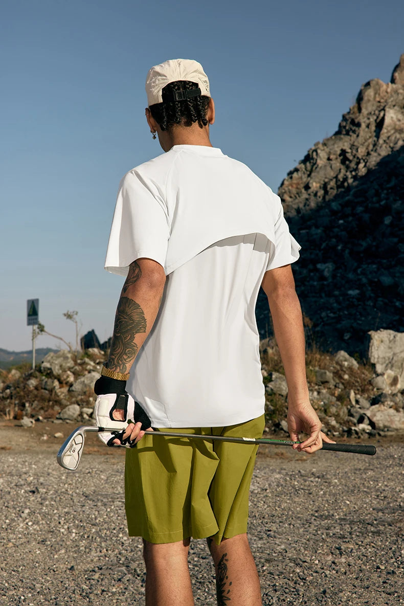 Breathable UPF Color Block Sports T-Shirt
