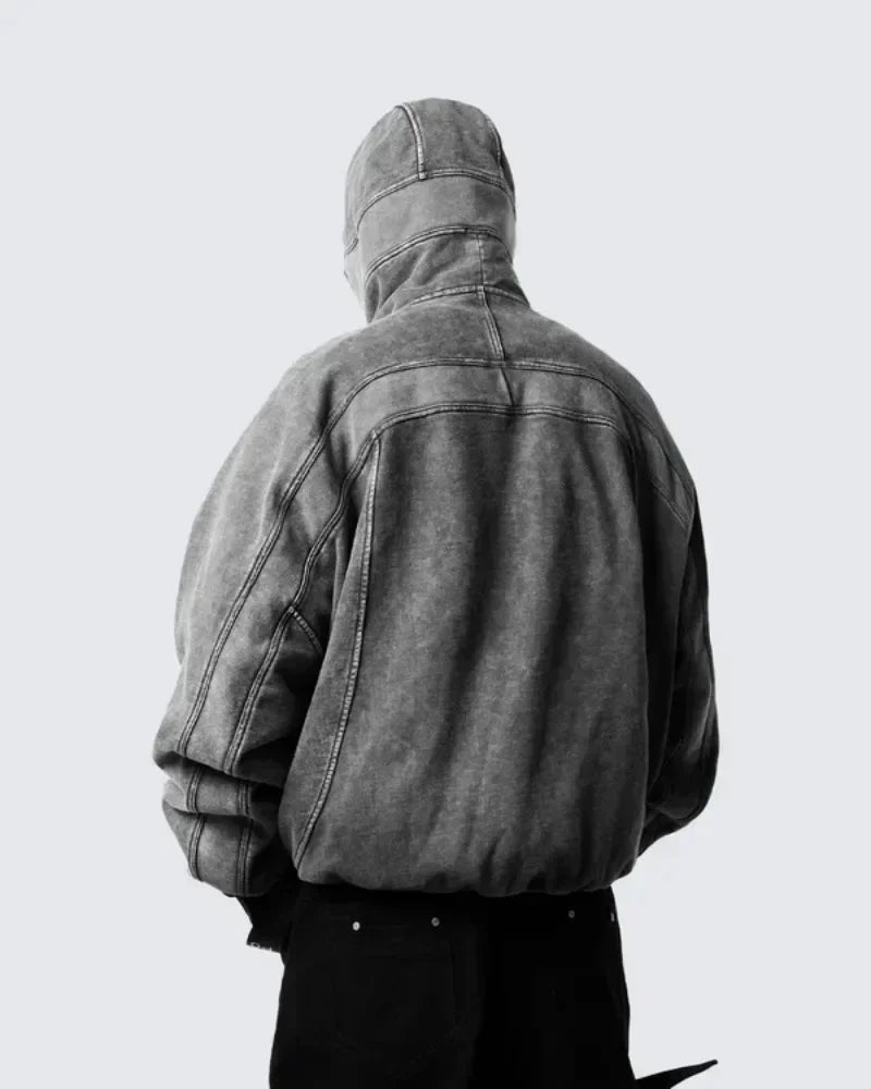 Washed Gray Classic Balaclava Ninja Shirt