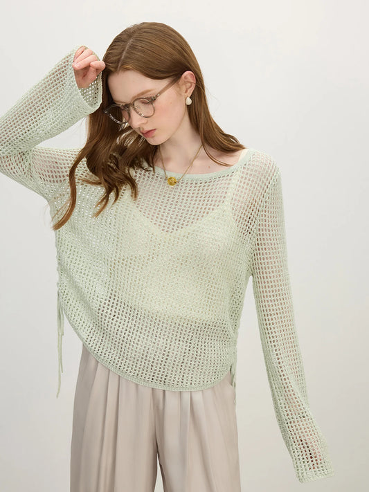 Relaxed Knit Overlay Cardigan for Summer