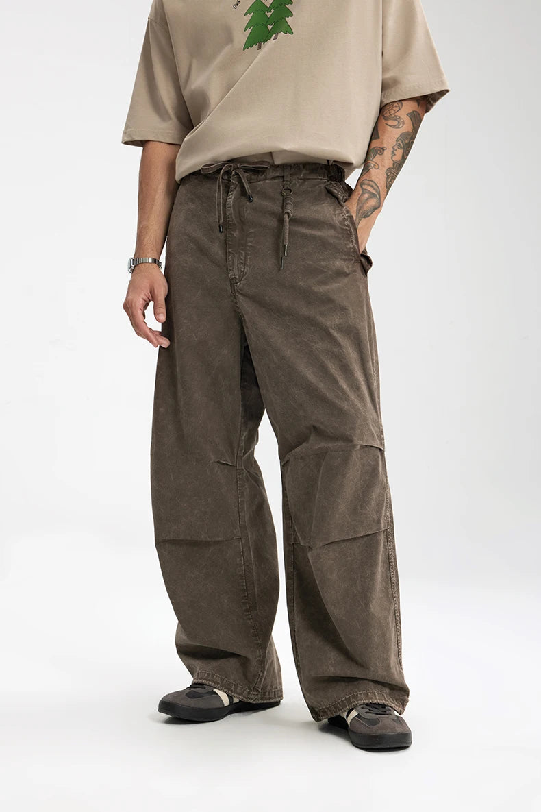 Heavy Washed Cargo Pants with Pants