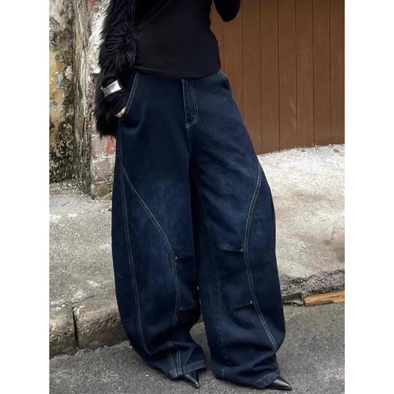 Baggy High Waist Blue Jeans