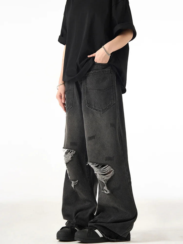Vintage Wide Leg Denim Jeans