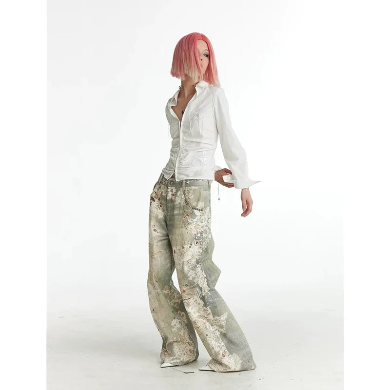 Retro High Waist Wide Leg Jeans