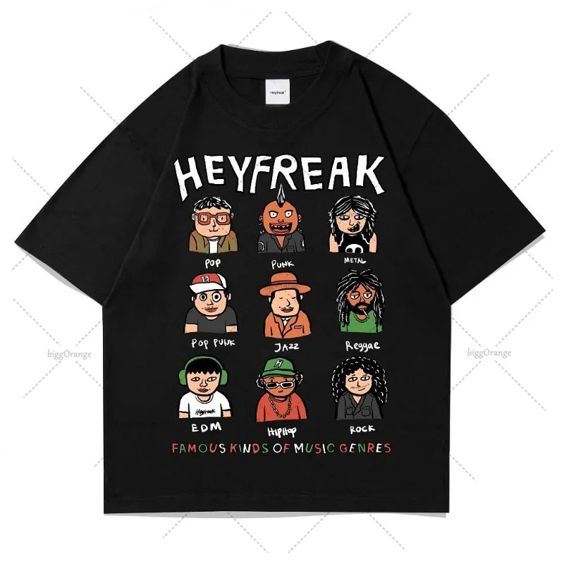 Cartoon Pattern Loose Casual T-Shirt