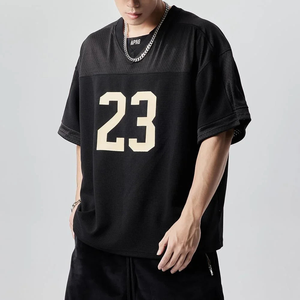 Vintage Patchwork American Sports Casual T-Shirt