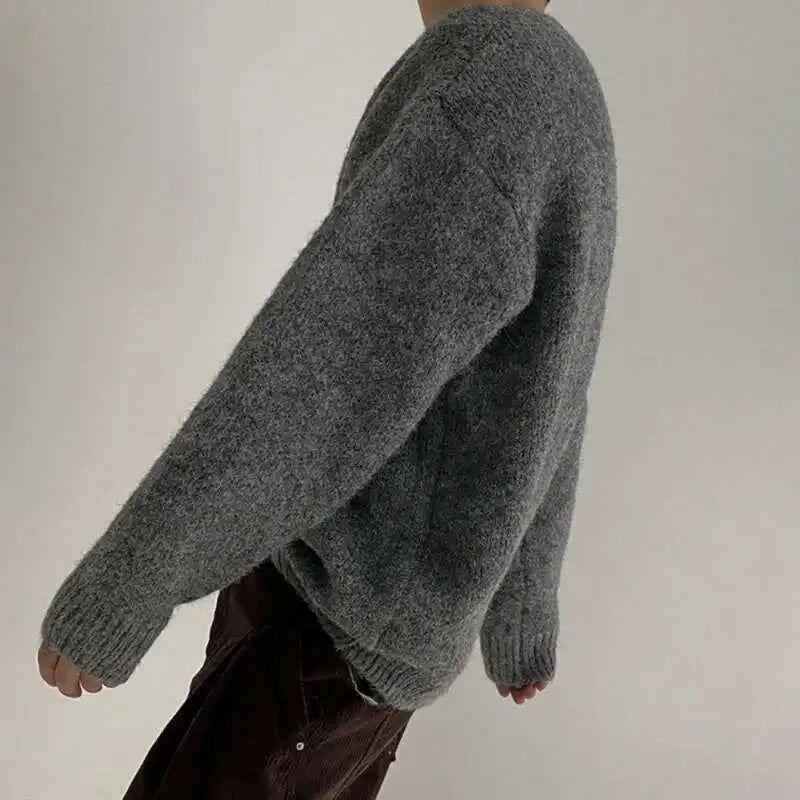 Casual Loose Round Neck Pullover Sweater