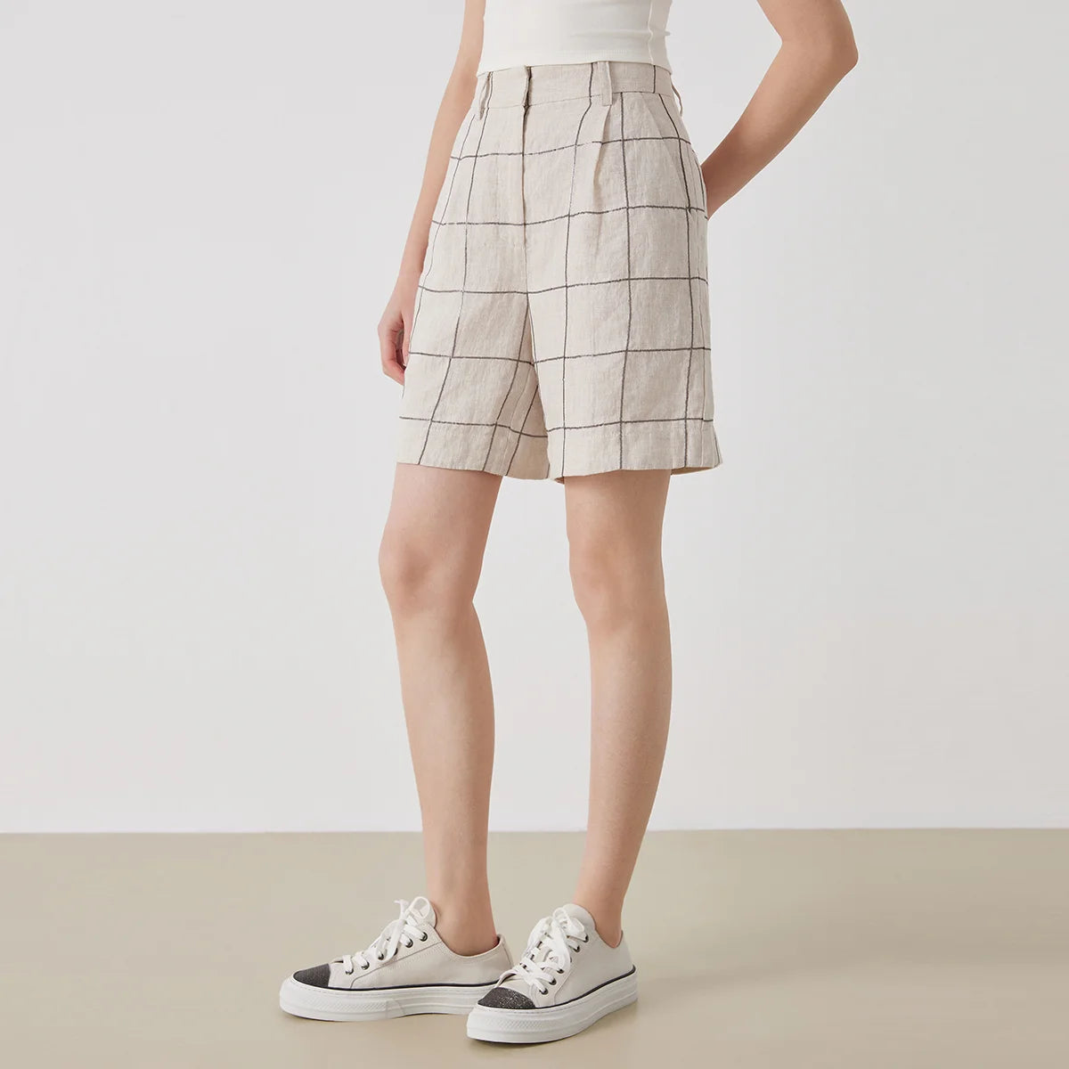 Breathable Pure Linen Summer Shorts