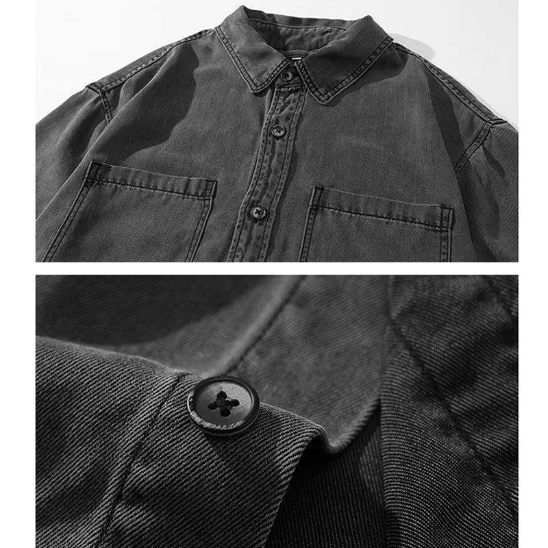 Lightweight Lyocell Denim Short Sleeve Shirt
