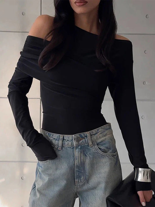 Vintage Gothic Long Sleeve Black T-Shirt