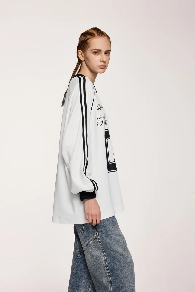 Graphic Football Jersey Loose Fit Shirt