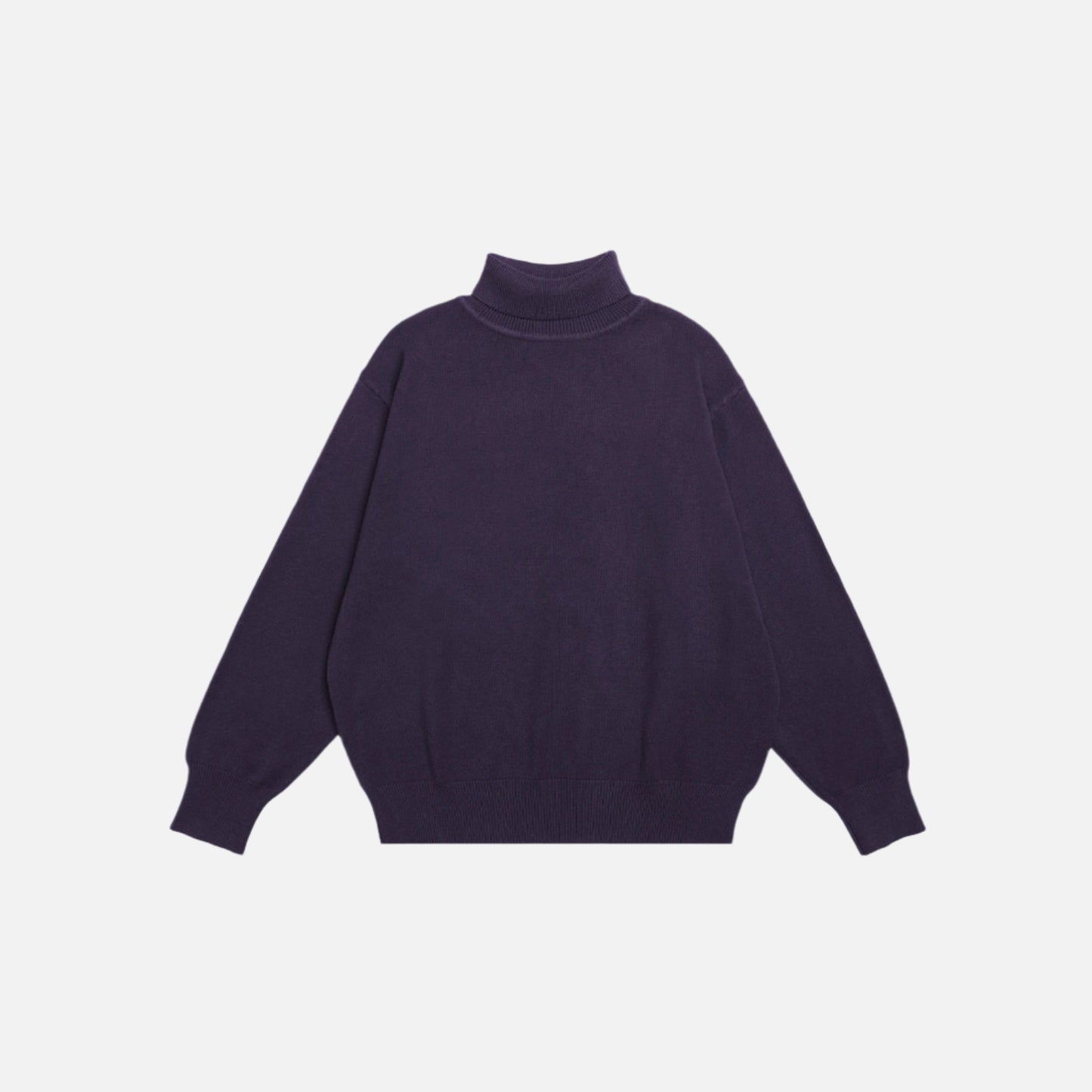 Black Oversize Minimalist Turtleneck Sweater