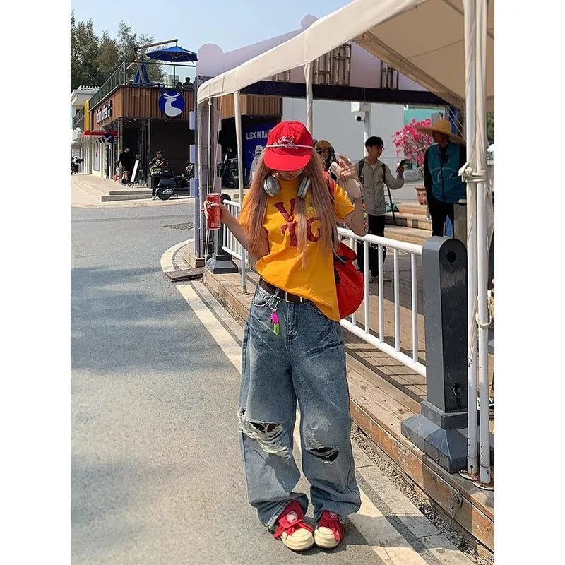 Street Style Baggy Camo Jeans