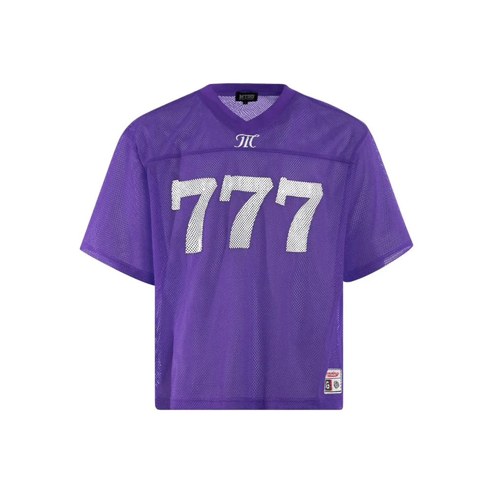 Breathable Mesh Hollow Short-Sleeved Retro T-Shirt