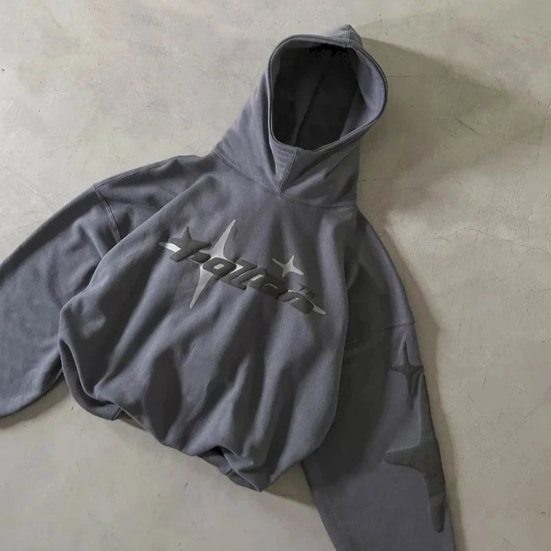 Bold Oversized Gothic Bubble Letter Hoodie