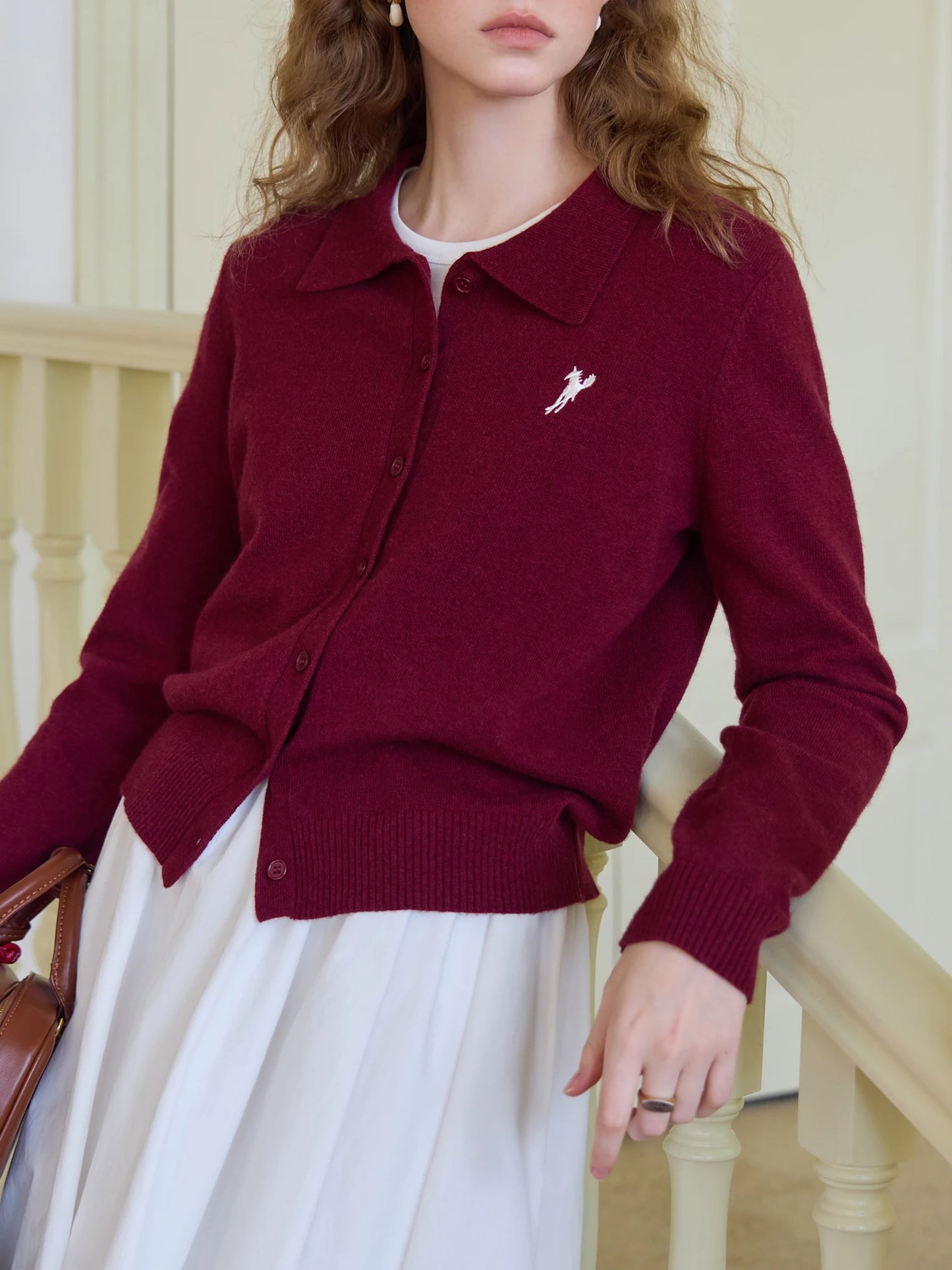 Cozy Knitted Wool Grey Cardigan Sweater