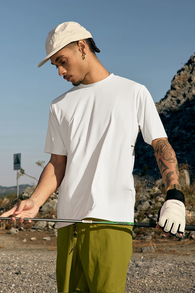 Breathable UPF Color Block Sports T-Shirt