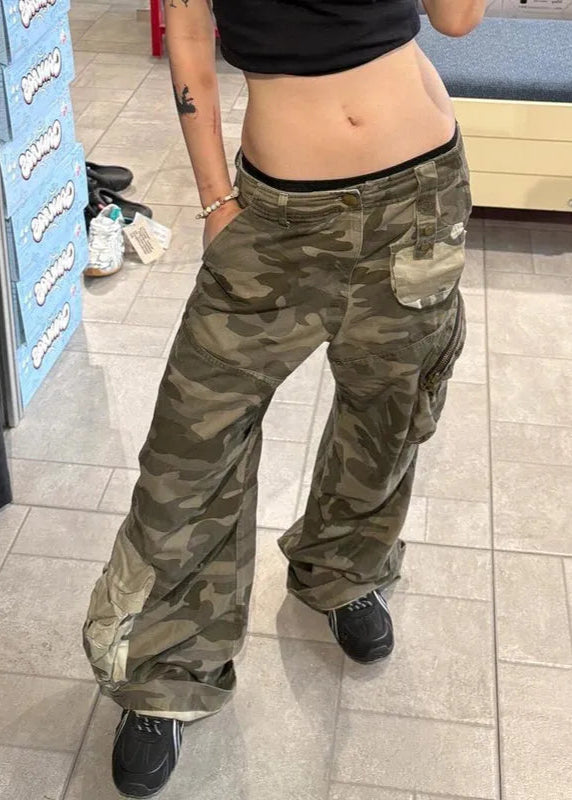 Retro Camouflage High Street Casual Pants