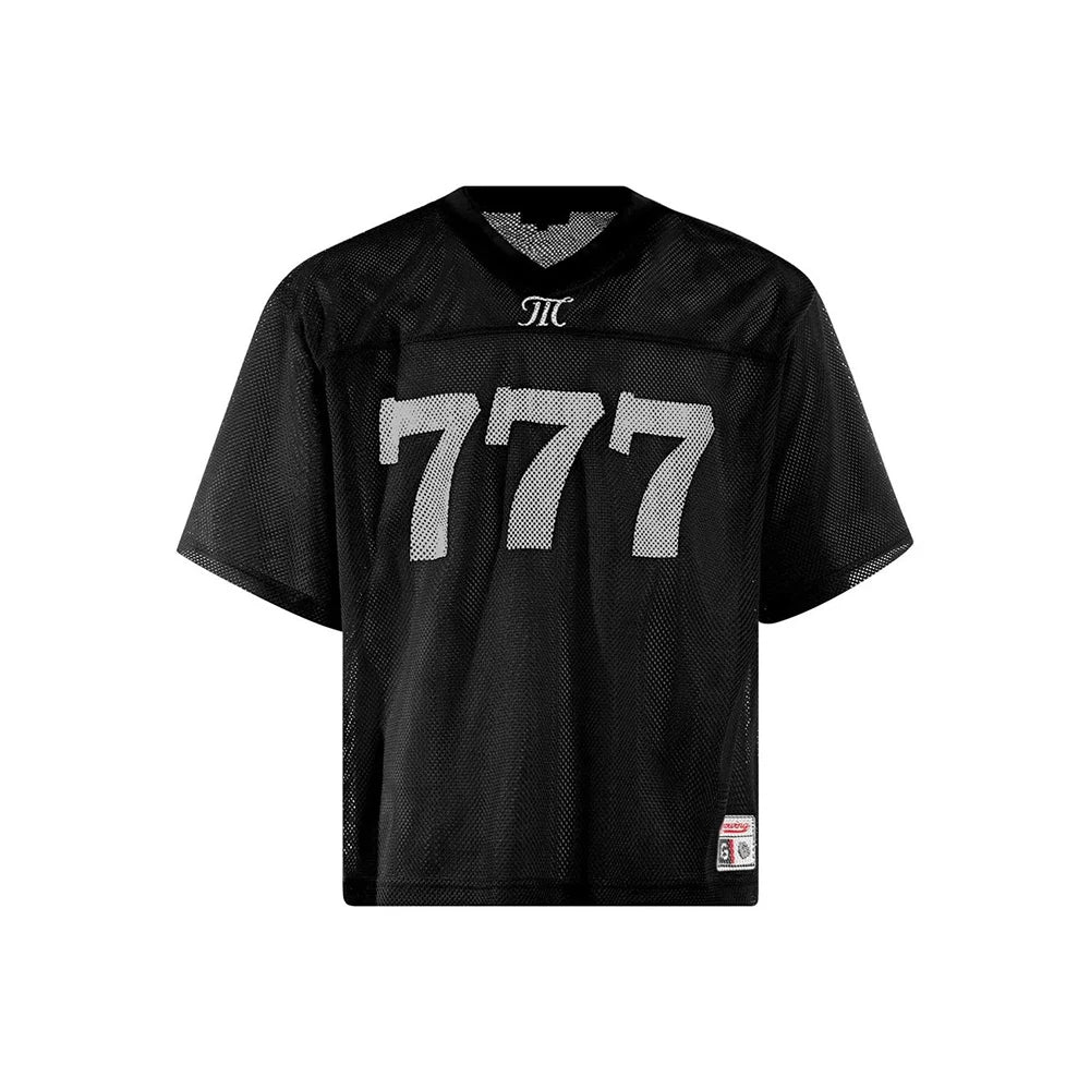 Breathable Mesh Hollow Short-Sleeved Retro T-Shirt