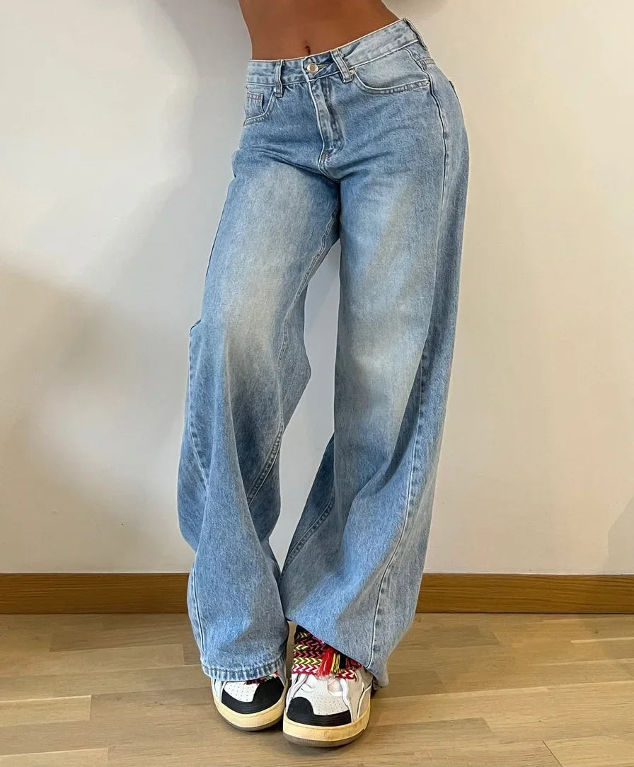 Autumn High Waist Mom Jeans