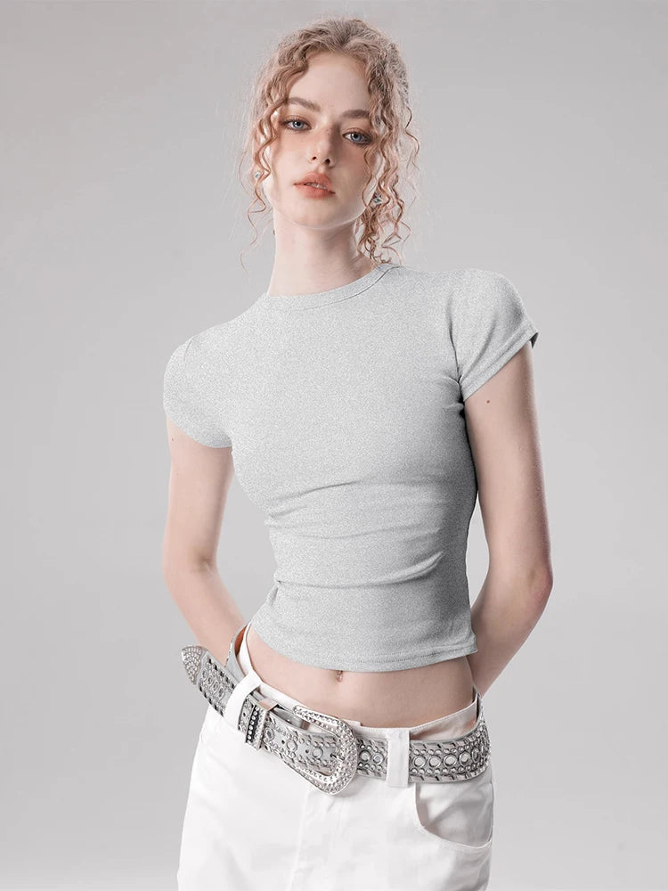 Minimalist Short Sleeve Womens Casual T-Shirt